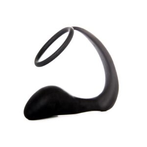 Estimulador Próstata Con Anillo Silicona Negro