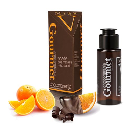 Aceite comestible para masajes y lubricación - Miss V, Choconaranja - Imagen 2