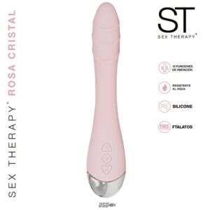 Vibrador recargable Rosa Cristal